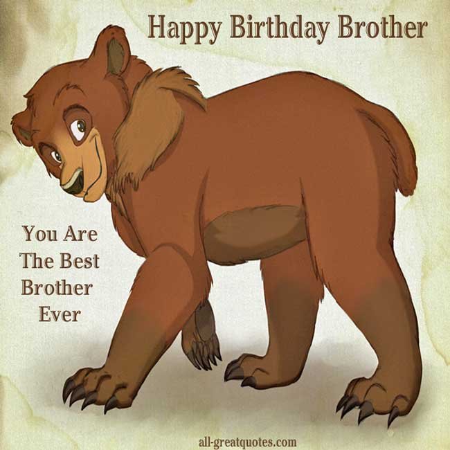 Happy Birthday Brother - Birthday Wishes For Little And Big Brother And Brother In Law Happy Birthday Brother Card