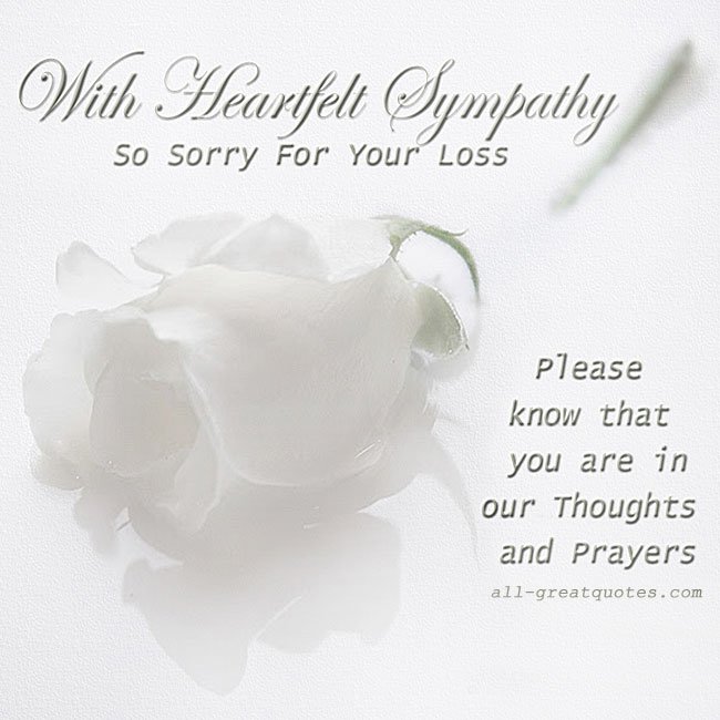 Free Sympathy Cards | With Heartfelt Sympathy