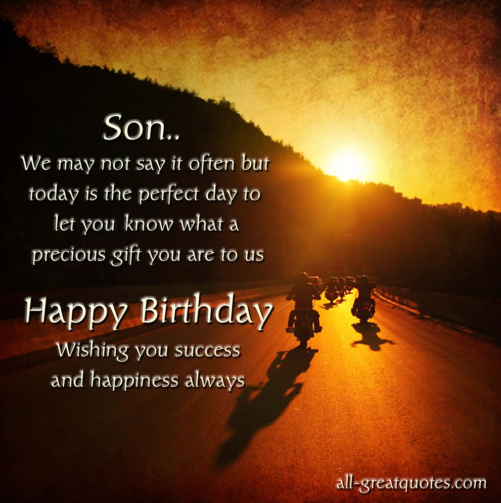Son Birthday Card Wishing You Success And Happiness