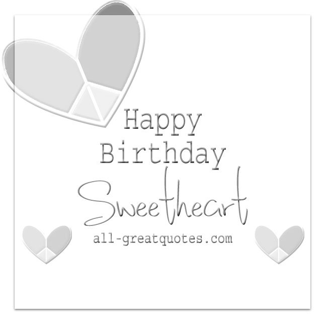 Happy Birthday Sweetheart | Free Birthday Cards For Love