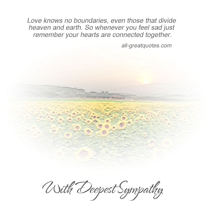 With Deepest Sympathy Free Cards