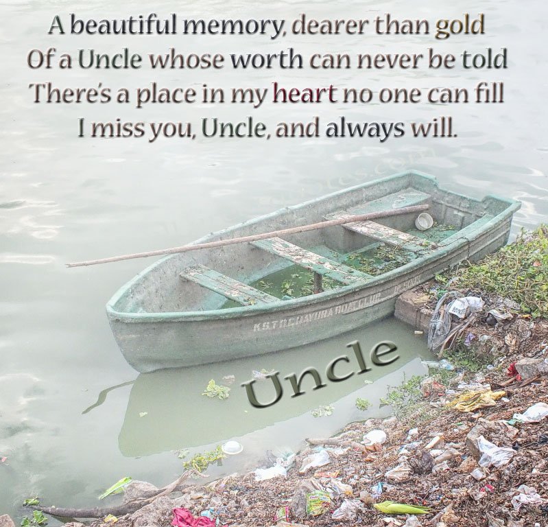 In Loving Memory Picture Cards For Uncle