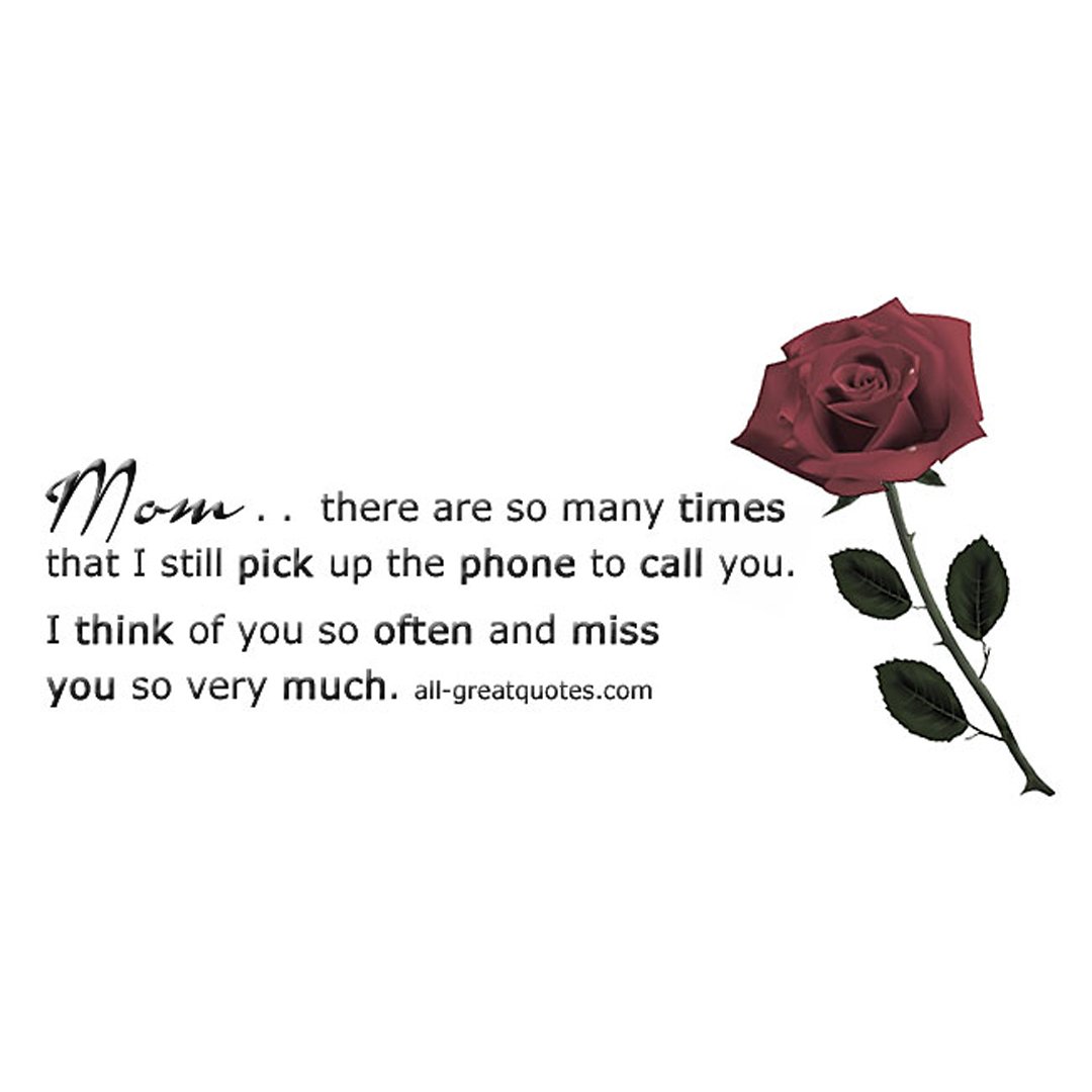 Mom in Heaven card. I still pick up the phone to talk to you.